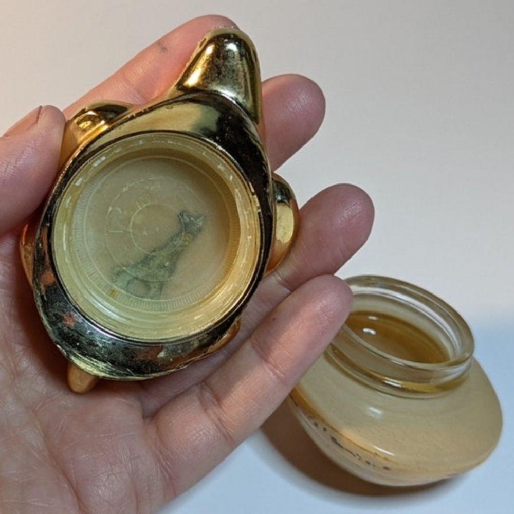 Vintage Avon Patchwork Cream Sachet Turtle container, *EMPTY* - Picture 8 of 9